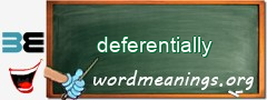 WordMeaning blackboard for deferentially
